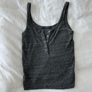Brandy Melville grey button up tank top